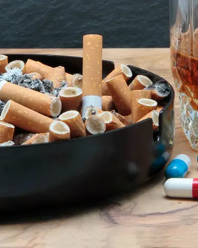 Pills, alcohol and cigarettes