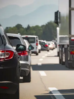 cars on highway