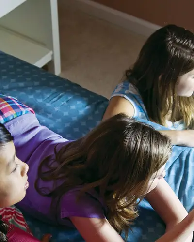 Children watching TV