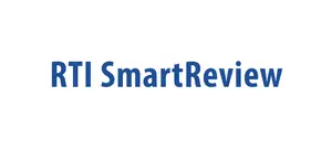 Text "RTI SmartReview" centered in blue font on a plain white background.