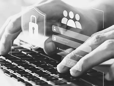 fingers typing on keyboard