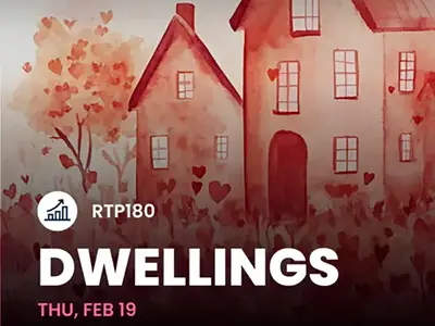 Graphic with a red and white house