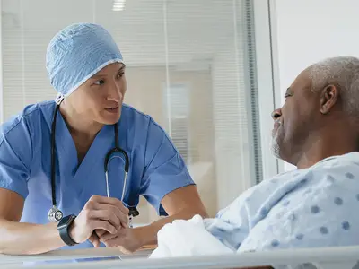Doctor speaking with a patient 