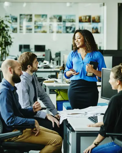 Group discussing at a conference table