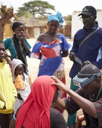 Person in Senegal receiving treatment for trachoma