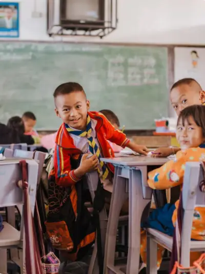 children in classroom-asia