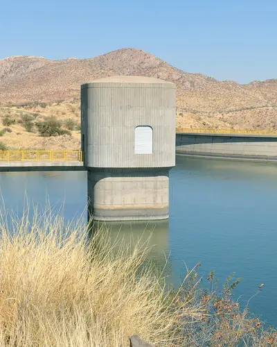 Dam in a body of water