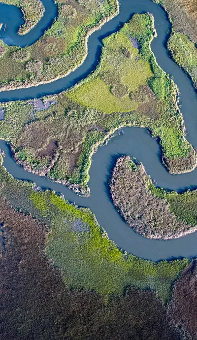 Winding waterway