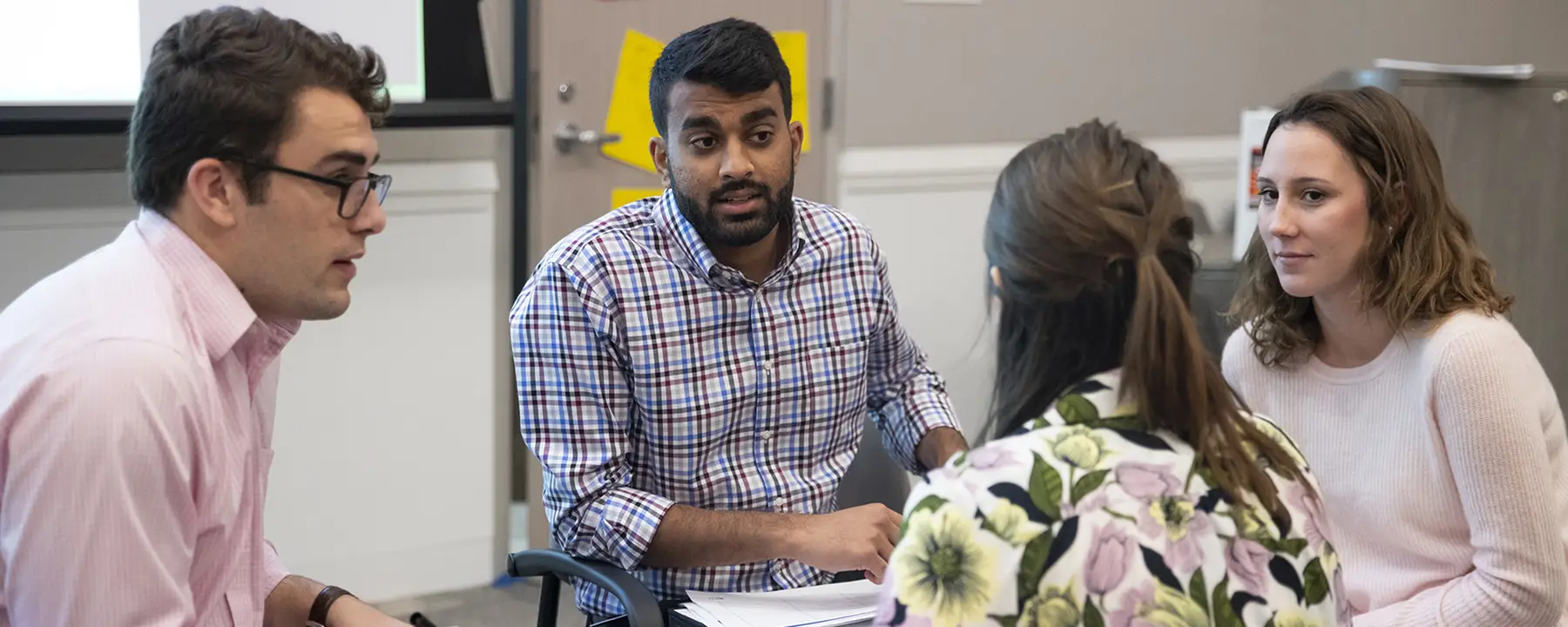 RTI interns collaborate during a proposal workshop.