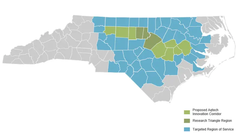 Map of proposed agtech corridor