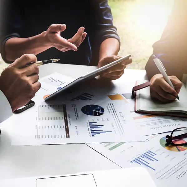 Stock photo of research team collaboration
