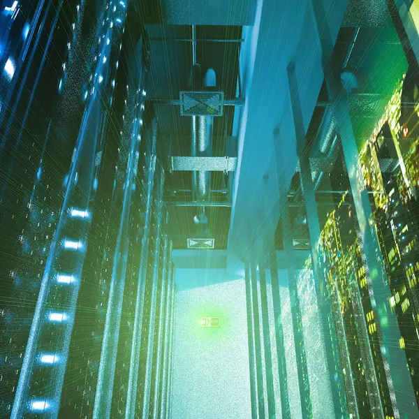 Abstract image of data center