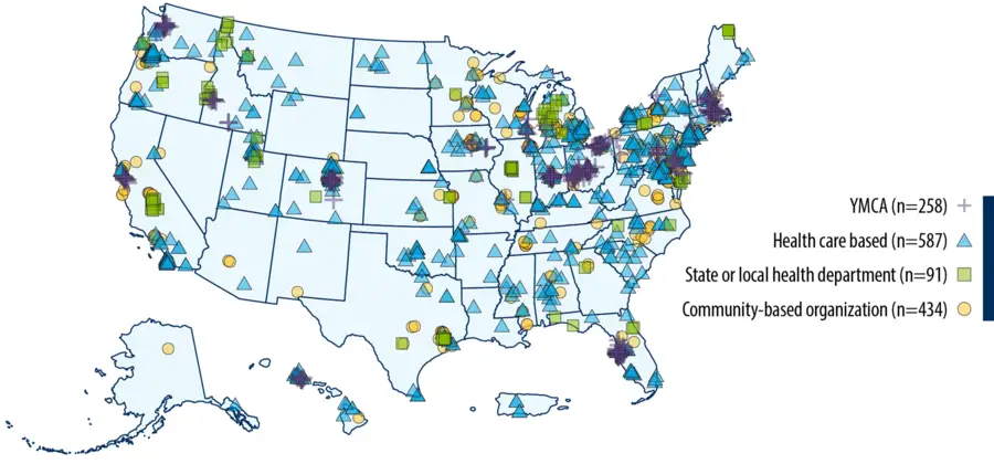 Map of MDPP supplier locations