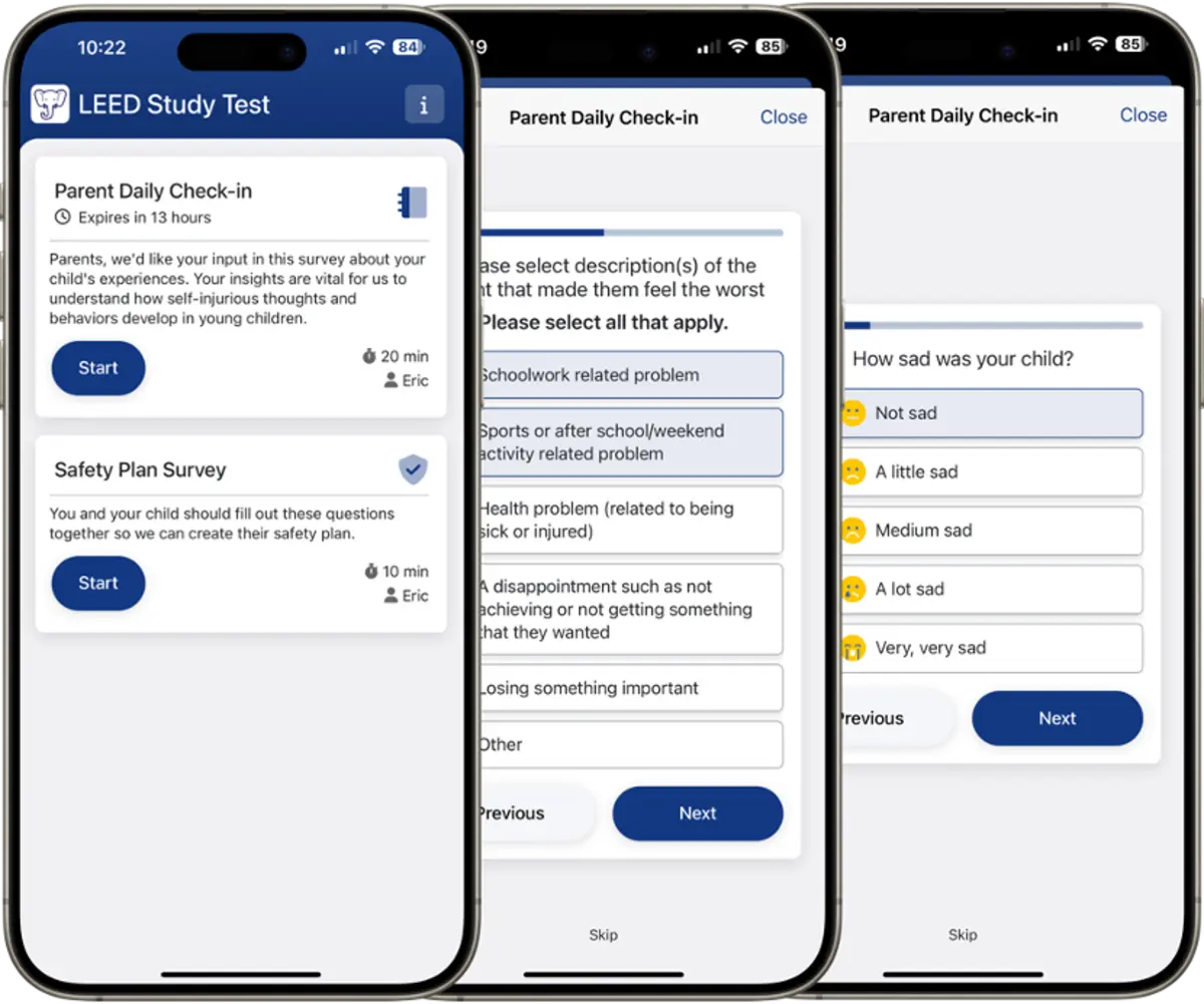 Smart phone screen grab of LEED 