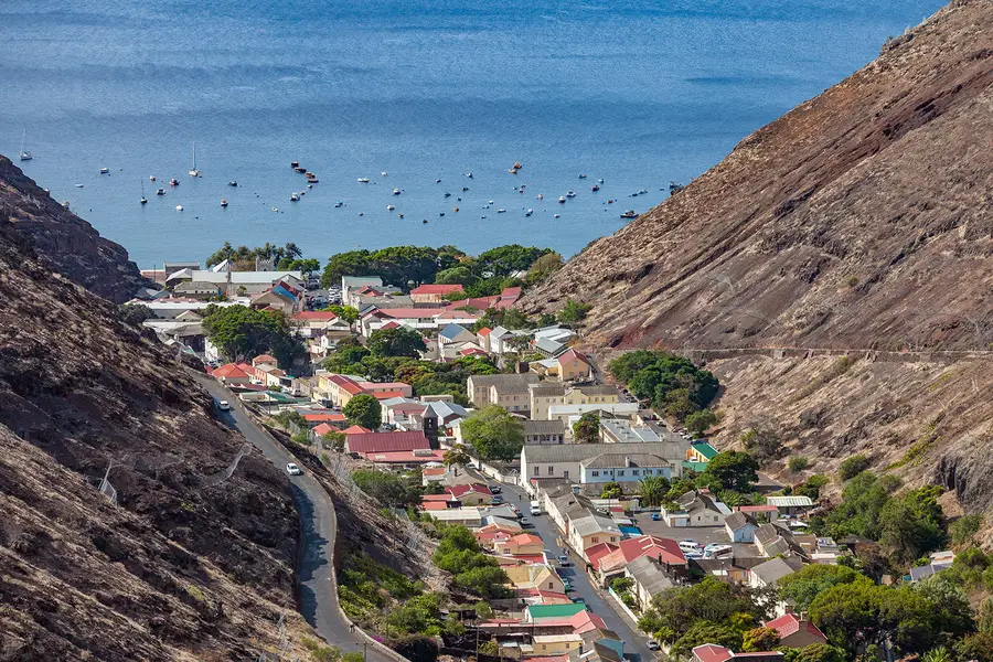 Jamestown, the capital of St. Helena, one of the world's most remote inhabited islands.