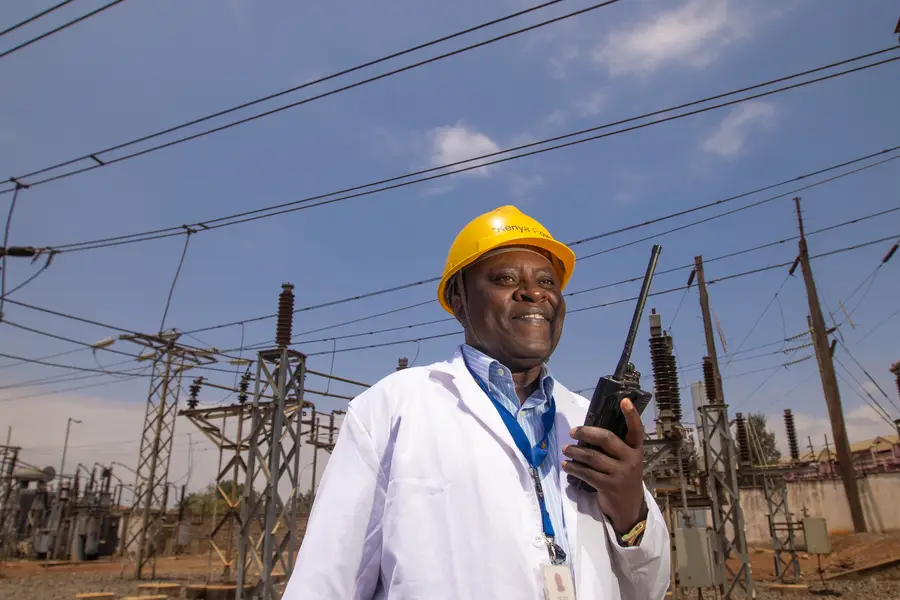 Man at energy substation-Kenya