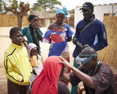 Person in Senegal receiving treatment for trachoma
