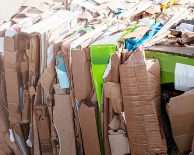 Cardboard packaged for recycling
