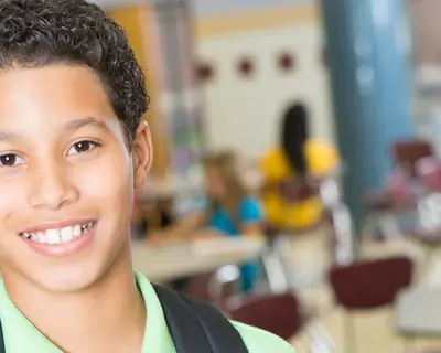 Middle-school students in a classroom