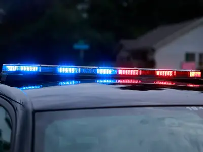 Police car lights