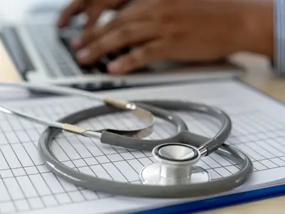 Stethoscope on table