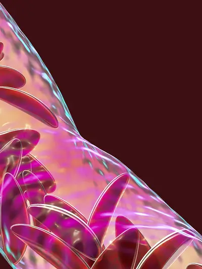 Blood vessel with sickled cells 