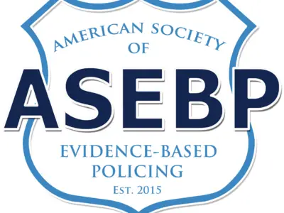 A badge-shaped logo reading "American Society of ASEBP, Evidence-Based Policing, Est. 2015."