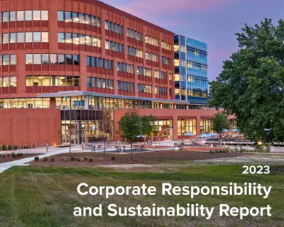 Cover image from RTI's 2023 Corporate Responsibility and Sustainability Report