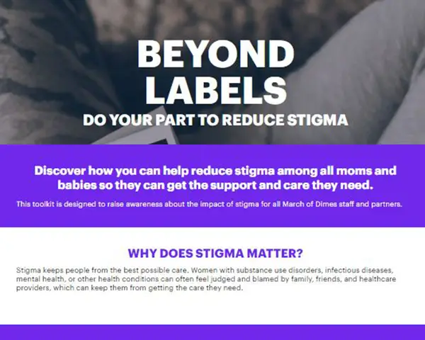 A screenshot of Beyond Labels, a website RTI developed for the March of Dimes.