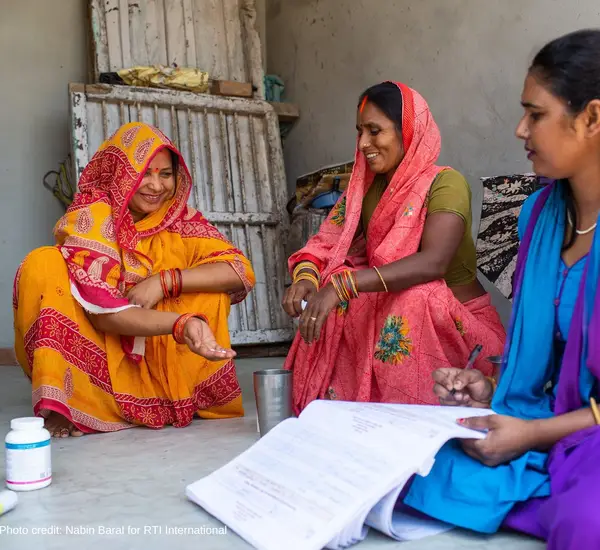 Women in Nepal gather to work on eliminating neglected tropical diseases.