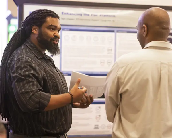 RTI experts discussing their work at our Innovation Showcase