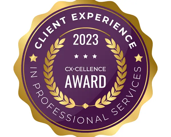 CX-Cellence 2023 Client Experience Award Logo