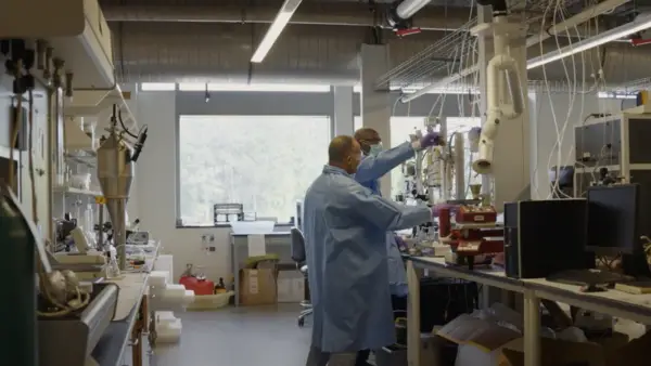 Researchers in a lab.